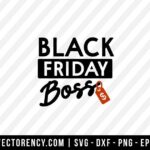 Black Friday Bos SVG Digital Cut File