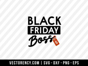 Black Friday Bos SVG Digital Cut File