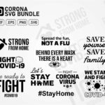 Corona Covid 19 Virus Fight Printable SVG Cut File DXF PNG