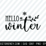 Hello Winter SVG Cut File