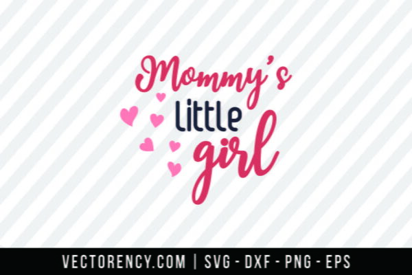 Mommy Little Girl SVG Digital Cut File