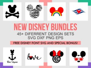 Disney SVG Bundle and Font