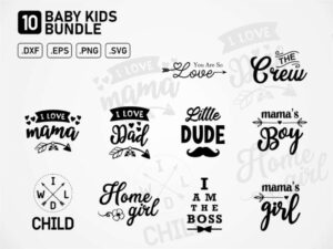 baby kids design t shirt bundle