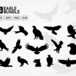 eagle svg cut files vector silhouette bundle