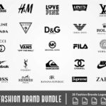 fashion brand bundle svg logo supreme ysl love pink