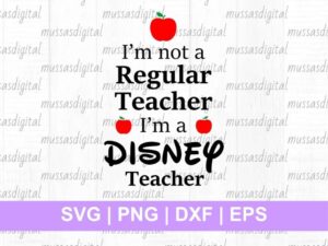 disney teacher svg cut file