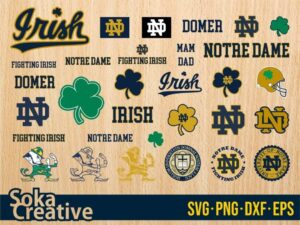 Notre Dame Fighting Irish svg cut file bundle cricut