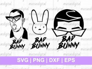 bad bunny svg cut file