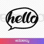 hello svg laser cut file svg dxf png eps vector