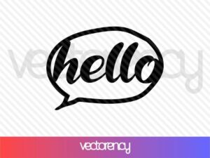 hello svg laser cut file svg dxf png eps vector