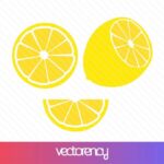 lemon svg cut file eps vector slice citrus