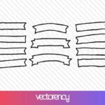 ribbon hand drawn vector