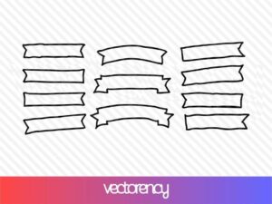 ribbon hand drawn vector