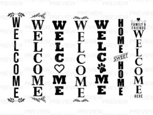 best welcome sign svg vertical cricut farmhouse