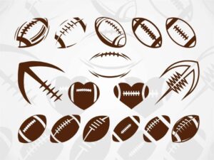 Football SVG cricut cut file vector half football ball