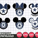 Mickey and Minnie Dallas Cowboys SVG Cricut