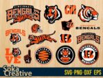 The Cincinnati Bengals SVG Cut File Cricut Bundle