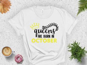 queens are born in october svg birthday