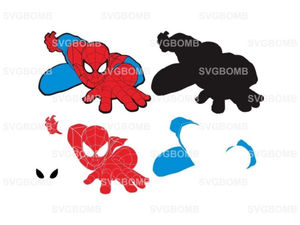 spiderman svg layered cut file