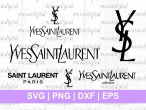 ysl logo Saint Laurent svg bundle