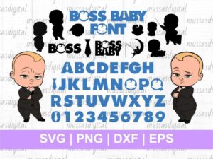 Boss Baby Font Svg