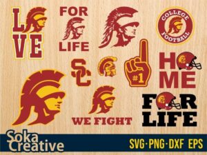 USC trojans Football svg cricut vector