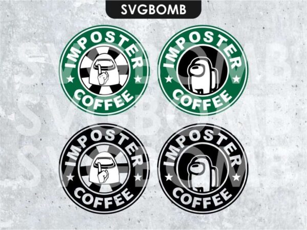 among us svg cricut starbucks imposter coffee svgbomb