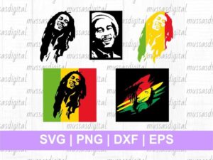 bob marley svg