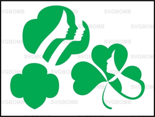 girl scout trefoil svg vector file