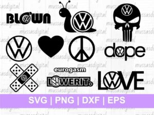 vw logo svg cut file decals vinyl