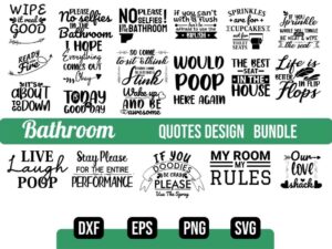 Bathroom Sign Svg Bundle