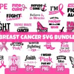 Breast cancer svg bundle cut file