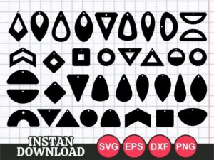 Geometric Earrings svg