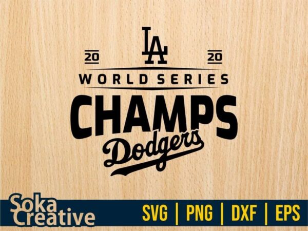 LA Dodgers Championship world series 2020 SVG