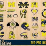 Michigan Wolverines Football SVG Bundle Michigan Wolverines SVG Cricut