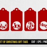 Quartet of Christmas Gift Tags SVG