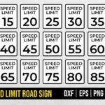 Speed limit road sign SVG Cut File