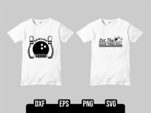 Bowling T-SHIRT Design SVG Digital Cut File