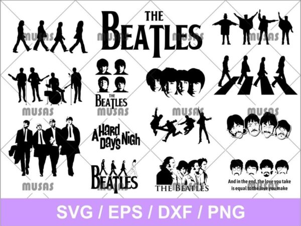 The Beatles SVG Bundle Cricut Files