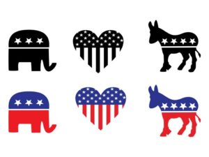 USA POLITICAL PARTIES SYMBOLS SVG CRICUT FILE