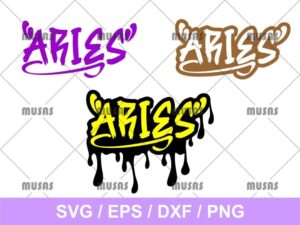 ZODIAC DRIP ARIES SVG CUT FILE