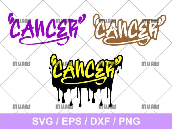 ZODIAC DRIP CANCER SVG CRICUT VECTOR FILE