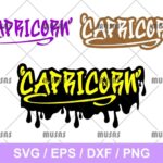 ZODIAC DRIP CAPRICORN SVG CRICUT VECTOR FILE