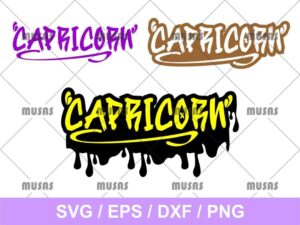 ZODIAC DRIP CAPRICORN SVG CRICUT VECTOR FILE