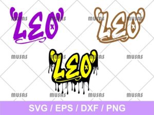 ZODIAC DRIP LEO SVG CRICUT VECTOR FILE