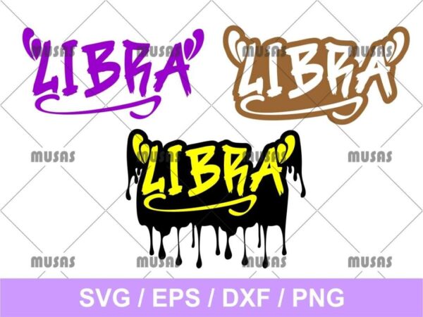 ZODIAC DRIP LIBRA SVG CRICUT VECTOR FILE