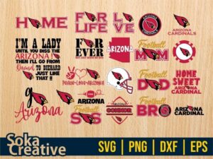 arizona cardinals svg bundle cut file