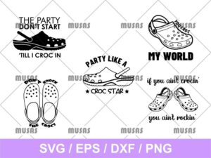 croc svg bundle cricut file