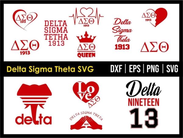 delta sigma theta svg bundle cricut