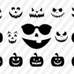 jack o lantern faces svg bundle cut file